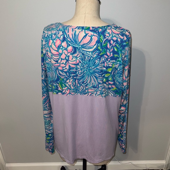 Lilly Pulitzer Finn Top Purple/Blue Print Size Small - Picture 3 of 8